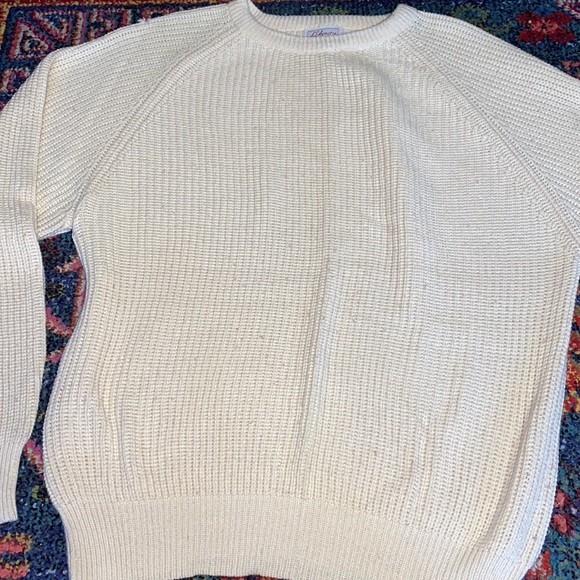 Vintage Cream Sweater LS Ayres & Co. Mens Store XL - Picture 4 of 6